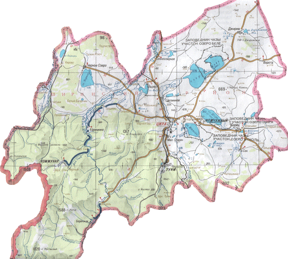 Карта ширинского района республики хакасия